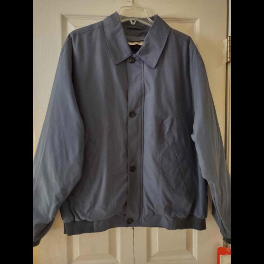 NWT London Fog Khak-Ease Jacket With Removable Liner In Blue Sz Lg